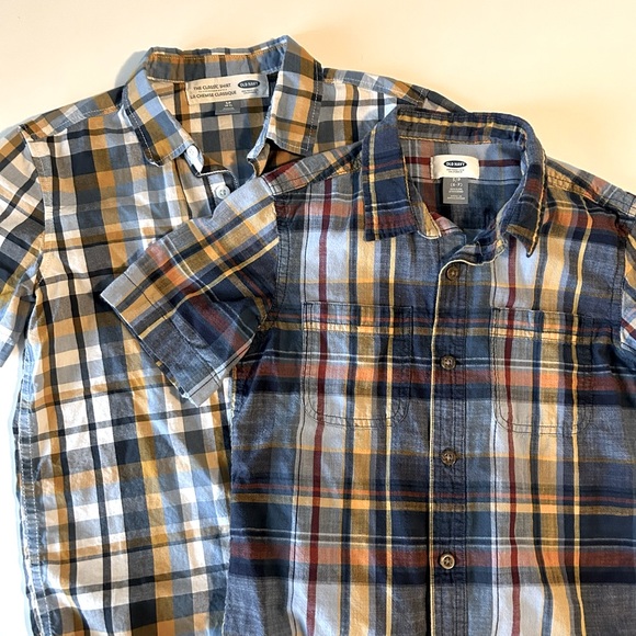 🔆3 for $25🔆 Boys Old Navy Short-Sleeved Plaid Shirt - Picture 4 of 4